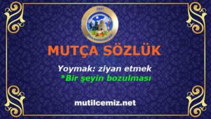 MUTÇA SÖZLÜK – 3