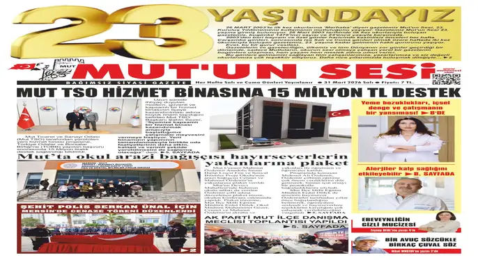 Mut’un Sesi Gazetesi 23 Yaşında