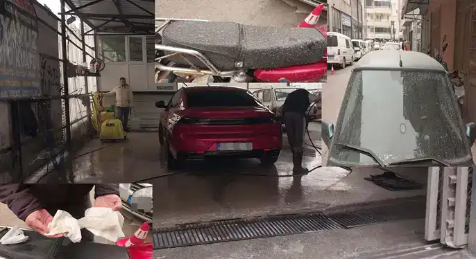 Mut’a sağanakla birlikte çamur yağdı